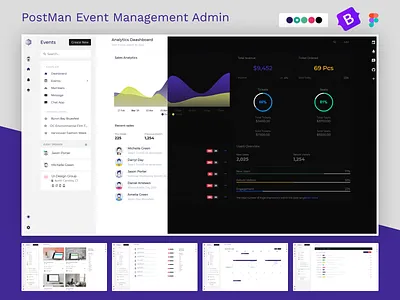 PostMan Event Management Admin Template admin panel admin template angular asp.net bootstrap bootstrap 5 bootstrap4 clean event event mangement laravel light dark react template vuejs