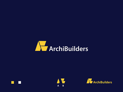 ArchiBuilders achitecture archibuilders architecture logo branding creative design logo monogram simple symbol