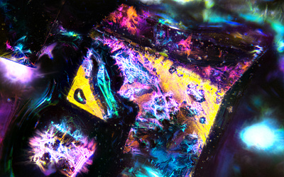 Bismuth (Bi) bismuth close up colorful focus stacking macro micro scifi