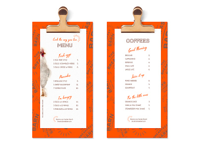 Breakfast Barn Menu brand identity designer graphic design graphic design brand logo creation logo designer menu card menu design restaurant branding wordmark