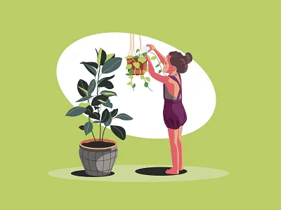 Plant watering illustration cartoon cartooning character character design freebie illustration illustrator plant illustration plant watering vector vector design vector download vector illustration
