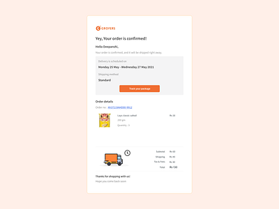 Email Receipt || Daily UI Day 17 daily 100 challenge dailyui dailyuichallenge design minimal ui ui design