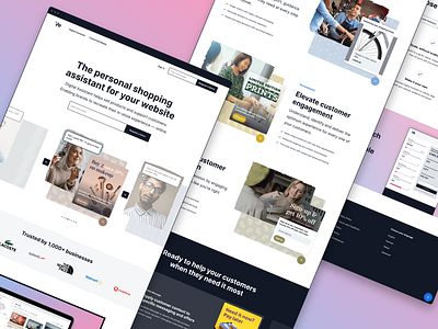 Sections from Ve website home page audience branding customer assistant customer experience digital assistant ecommerce graphic graphic design home page online shopping personalisation retail retail assistant shopping assistant ve global web webdesign website optimisation