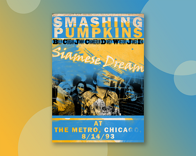 Smashing Pumpkins Vintage Poster 90s band design graphic graphic design music photoshop poster posters vintage