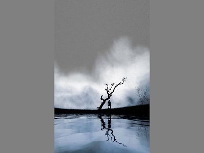 Arcangel AA11784091 bookcover bookcoverdesign dark illustration midnight polar reflections river silhouette thoughtful image thriller tree water