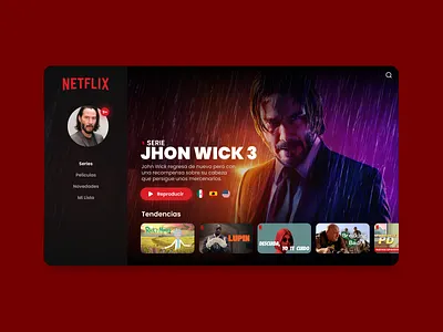 Redesign UX/UI Netflix App app art design glassmorphism graphic design icon illustration logo minimal ui ux