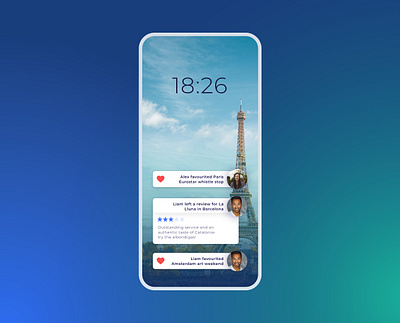 049 #DailyUI Notifications app design dailyui dailyuichallenge graphic design mobileui notifications travel app ui ui design