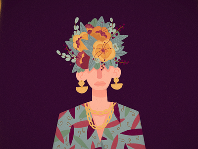 Tribute to Frida Kahlo affinitydesigner frida kahlo fridakahlo illustration texture woman woman illustration women of history