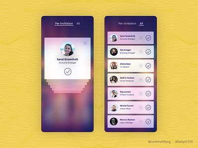 Pending invitation adobe xd app color daily ui dailyui invitation mobile modern pending invitation trendy ui ux