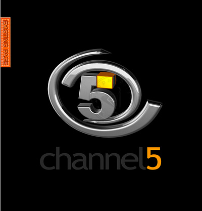 3Dlogo channel 5 animation branding design illustrator logo typography vector