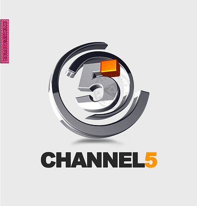 3Dlogo channel 5 animation app branding design illustrator logo