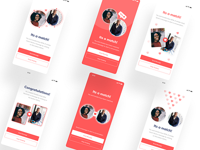 Dating App Match Screen date dating dating app dating logo dating website datingapp mobile app mobile design mobile ui