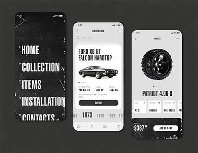 Retro auto Ford mobile app app design icon illustrator mobile app design mobile ui ui ux web website