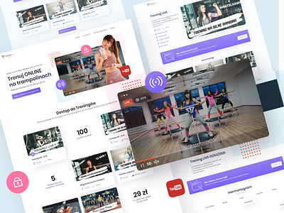 Online Workout Platform 2021 trend clean ui clean ui design design ecommerce figma product design ui ux webdesign website