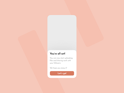 Info Card - DailyUI 045 045 app card confirmation daily ui design info minimal round ui