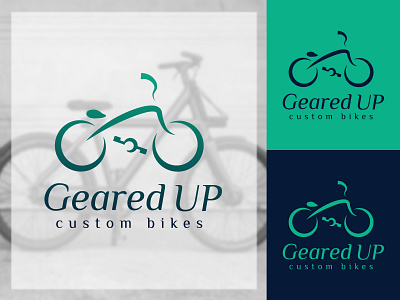 Geared Up Bicycle Shop adobe illustrator bicycle bicycle logo bicycle shop bike blue branding dailydesign dailylogo dailylogochallenge dailylogodesign flat geared up green logo logo design logo mark logodesign minimal vector