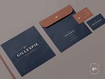 Gillespie Event Center - Rebound blue brand brand design branding branding design gold logo logo design