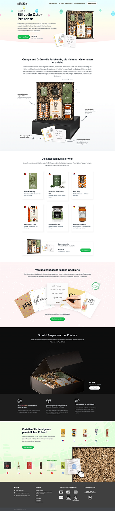 Componata LP Easter landingpage ui ux