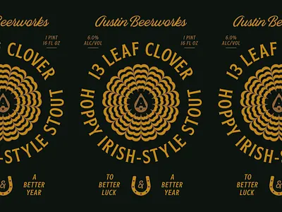 13 Leaf Clover beer can clover craftbeer label lucky shamrock st patricks day