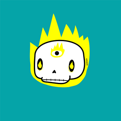 Craneo Ojo character concept design illustration ilustracion scull vector