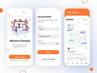 Designly app app design mobile ux