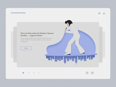 20th Century Music Website 20thcentury concept design elvis presley music page rock site ui ui design user experience user interface userinterface ux ux design website website concept website design websites