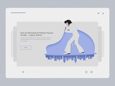 20th Century Music Website 20thcentury concept design elvis presley music page rock site ui ui design user experience user interface userinterface ux ux design website website concept website design websites