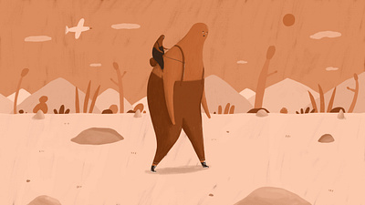 Land of the Bean Men bean bean men bird character fun illustration personal illustration piggyback travel