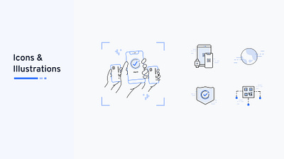 QR Code Illustrations Part 2 blue coder icons illustrations online online payment payment ui ux