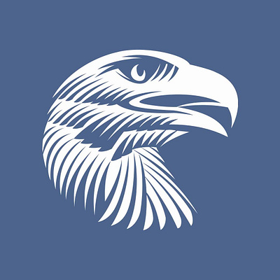 Blue eagle design flatdesign flatposter illustration logo vector