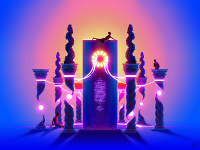 🏛️*°˖ aesthetics architecture beautiful contemporary dreamscape gay geometry glowing group illumination lights monument orb queer serenity temple texture tranquility vibe zen