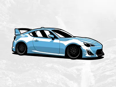 Toyota GT86 / BRZ / FRS artwork automobile car design drawing graphicdesign gt86 illustration logo toyota vector