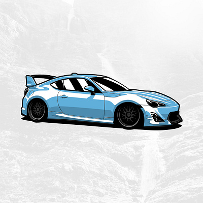 Toyota GT86 / BRZ / FRS artwork automobile car design drawing graphicdesign gt86 illustration logo toyota vector