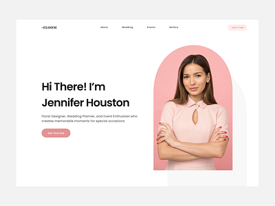 Florist Designer - Hero Section clean design designer florist florist website hero hero image hero section homepage landing page landing page design minimal ui uiux website
