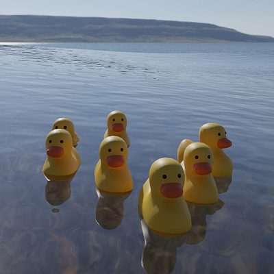 Patitos 3d art ambient b3d blender3d design videogames