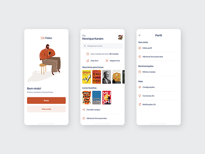 Book app design icon illustration mobile typography ui ux