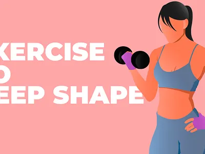 Workout Lady Illustration 02 02 dumbell gradient illustration illsutration illustrator lady illustration workout