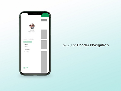 Daily UI 53/100 - Header Navigation app dailyui dailyuichallenge design flat header navigation mobile navigation ui ux web website