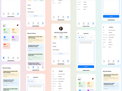 Academic Mobile System SIAKAD academic academy dashboard flat home indonesia minimal mobile mobile app mobile design mobile ui profile ui uidesign uiux ux