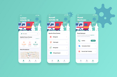 Kawal Corona Aplication app design ui