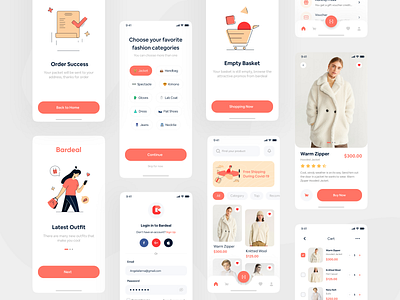 Bardeal E-Commerce UI KIT app apps card cart design discount marketplace mobile mobile app mobile app design mobile design mobile ui online shop product sale shop shopping cart ui ui kit ux