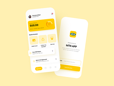 mtn redesign app branding design figma figmadesign mobile ui uiuxdesign ux uxdesign