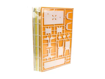 Hans Ulrich Obrist Interviews book book cover book design bookbinding celebrities color craft diy handmade interview laser cut laser etch model model sheet paper papercraft plastic print print design stitching toy