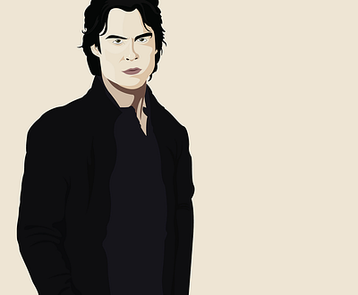 3d80dd69671487 5b893875a075f celebrity digital art digital design digital painting digital portrait ian somerhalder ian somerhalder illustration illustration art illustrator vector art vector illustrator