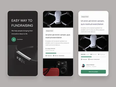 Day 32 - Crowdfunding Campaign 100 day challenge 100daychallenge crowd funding crowdfunding campaign daily 100 challenge daily ui dailyui mobile design responsive design ui ui design user experience user interface user interface design ux ux design web design