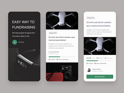 Day 32 - Crowdfunding Campaign 100 day challenge 100daychallenge crowd funding crowdfunding campaign daily 100 challenge daily ui dailyui mobile design responsive design ui ui design user experience user interface user interface design ux ux design web design