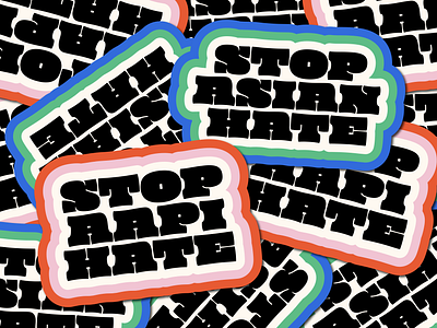 Stop Asian/AAPI Hate aapi art asian asian american branding design graphic graphic design hate identity justice logo movement racisim social good social justice sticker stop aapi hate stop asian hate typography