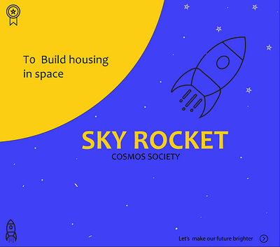 SKY ROCKET branding design flat illustration logo vector