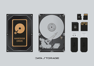 data storage hardware app desaingrafis design icon illustration logo minimal mokup typography vector web