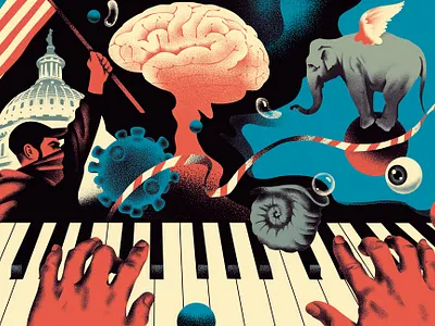 How Your Brain Creates Reality (2) brain capitol design illustration magazine political reality russia science symbol